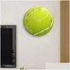 Wall Clocks Home Decor Mute Quartz Plexiglass Surface Acrylic Sport Tennis Ball Plate Fan Living Room Drop Delivery Garden Dhb06