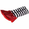 Dekoracja imprezy Halloween Wicked Witch Legs Zabawne dekoracje ścienne drzwi Czarownice stopy z rubinowymi kapciami