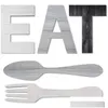 Novelty Items Set Of Eat Sign Fork And Spoon Wall Decor Rustic Wood Decoration Hang Letters For Art Drop Delivery Home Garden Dhlzn