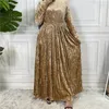 Etnik Giyim Eid Zarif Müslüman Hijab Elbise Kadınlar için Abayas Dubai Türkiye Uzun Kollu Çöp Partisi Önlük Kimono Kaftan Femme İslami