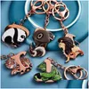 Party Favor UPS Designer Keychain Figuren Cartoon hanger Creatieve persoonlijkheid Zink Alloy 26 Letters Animal Drop Delivery Home Garde Dhntg