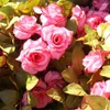 Dekorativa blommor 220 cm konstgjorda rosor vägg murgröna bröllop kransar vinrank