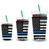 Drinkware Handle Ups Custom Softball Pattern Iced Coffee Cup Sleeves Antidirty Insation Cold Kee Réutilisable Et Colds Drinks Cups Drop Dhjdk