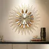 Orologi da parete Grande orologio di lusso Design moderno Silenzioso Metallo Creativo Grande oro Minimalista Soggiorno Klok Home Decor1 Drop Delivery Ga Dhre8