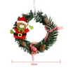 Juldekorationer Fashion Solid Wreath Decor Snowman Santa Claus For Xmas Home Party Door Wall Garland Flower Ornaments