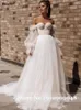 Wedding Dress Charming Long Sleeves 2023 Arrival Sexy Sweetheart Backless A-Line Tulle Bridal Gown Floor-Length Brautkleid