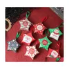 Christmas Decorations Creative Candy Box Color Printing Xmas With Handle Rope Star Gifts Boxes Drop Delivery Home Garden Festive Par Dhwjg