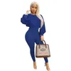 Women's Two Piece Pants Ribbed Knitted Women Pant Suit Lantern Long Sleeve Waist Shape Sweater Tops And Stretchy Sheath Legging Co Ord Outfi