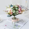 Decoratieve bloemen kunstmatige bloem raamdressing rangschikken 1 bundel 12 koppen camellia kleine maisy combinatie