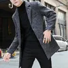 Мужские куртки стильные шерстяные пальто с длинным рукавом Slim Fit Jacke