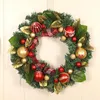 Decoratieve bloemen Kerstmiskrans Xmas Deur slingers Oranments Merry Decor for Home 2023 Happy Year Wall Hangers #T2G