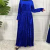 Etnische kleding Eid elegante moslim hijab -jurk voor vrouwen Abayas Dubai Turkije lange mouw gewaad feestjurken kimono kaftan femme islamitisch