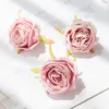 장식용 꽃 50/100pcs 인공 도매 가정 장식 웨딩 벽 DIY 발렌타인 데이 선물 재료 크리스마스 화환 실크 장미