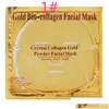 Outils de sourcils pochoirs Gold Bio Collag￨ne Masque facial visage Crystal Powder Feuilles Hydrating Beauty S dhevm