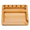 Other Smoking Accessories Handmade Natural Wood Rolling Tray With Three Angle 151X131 Mm Tobacco Plate Wooden Grinder Drop Delivery Dhgin