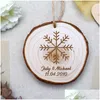 Party Decoration Custom Snowflake Wood Wedding Favor Tags Engraved Favors Ornaments Decorations Mparty Drop Delivery Home Garden Fes Dhkpa