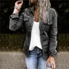 Women's Jackets Denim Coat Women Turn Down Collar Pockets Long Sleeves Overcoat Ladies Street Single Breasted Jacket