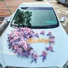 装飾的な花1セット人工ローズフラワーウェディングカー装飾キットロマンチックなシルクフェイクフローラルパーティーバレンタインデーギフトフェスティバル