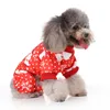 ملابس الكلاب عيد الميلاد بيجاماس PET PUPPY DOGS SLUFFESTANK COSTUMEHOLIDY COSTION