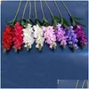 장식용 꽃 화환 3pcs/로트 시뮬레이션 히아신스 꽃 인공 식물 델파이늄 거실 웨딩 장식 가짜 드롭 DH2HA