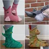 Party Favor Ups Knit Crocodile Socks Mens Fashion Casual Boys Funny Shark Cartoon Indoor Furniture 4 Styles Drop Delivery Home Garde Dhtud