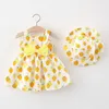 Girl Dresses Girl's Summer Baby Dress Lemon Print Born Infant Christening Gowns Princess Birthday For 1-3Y