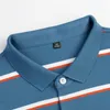 Polos pour hommes Casual Business Polos pour hommes Chemises à manches longues en coton de haute qualité Vêtements à rayures 8722