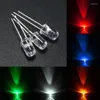 50 stks/perceel 5 mm 2pins platte bovenkant wit rood geel blauw groene hoek licht emitting led diode lamp