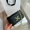 Projektantka mini torby dla kobiet na ramionach skórzana złota łańcuch crossbody Tote Fashion Flap kwadratowy portfel Prezenty torebki dla przyjaciół w stylu 230717