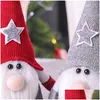 Party Favor Ups Gnomes Santa Plush Ornaments Toy Merry Christmas High Hat Beard Doll Children Gift Xmas Elf Decorations Ccessories D Dhfhd