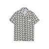 Lyxdesigner skjortor herr mode tiger bokstav silkes bowling skjorta avslappnade skjortor m￤n smal passform kort ￤rm kl￤nning skjorta m-3xl 789789