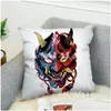 Travesseiro de travesseiro samurai tatuagem arte 3d estampa de sofá -cama de cama de casa almofada de travesseiro de quarto para couch1 de parto de entrega de parto textil dhwoc