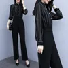 Women's Jumpsuits & Rompers Patchwork Womens Jumpsuit Ol Chiffon One Piece Pants Striped Combinaison Femme Salopette Bodysuit Overalls