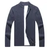 Pulls pour hommes Pure laine Cardigan hommes manteau automne et hiver 2023 col montant fermeture éclair pull veste hommes