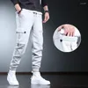 Herrbyxor Fashion Cargo 2023 Sweatpants Men Casual Streetwear Sport Gray Baggy Drawstring Joggers Byxor