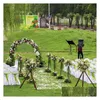 Andere Event Party Supplies Weißgold U / Herz / Runder Ring Form Metall Eisen Bogen Hochzeit Hintergrund Stand Dekor Künstliche Blume Bal Dhxyj