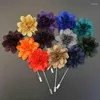 Fleurs décoratives en métal épinglettes fleur broches pour femmes mariage marié hommes collier broche broche costume accessoires à la main