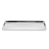 Plates Tray Plate Serving Stainless Steel Metalpan Platter Baking Dinner Dishes Rectangular Kitchen Cookie Camping Oven Pizza