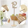 Party Decoration 10st/Pack Wood Wedding Supplies Place Holder Tabellnummer Figur Kort Digital Seat Drop Delivery Home Garden Fes Dhnau