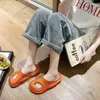 Tofflor cootelili 2023 mode kvinnor sko utanför rund tå sommar glid på 3 cm hällägen casual 36-41