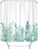 Cortinas de cortina de chuveiro de tecido emvency com ganchos verde eucalipto aquarela padrão floral padrão botânico Artística Botânia Bouquet Branch de Natal