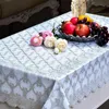 Table Cloth 140 180cm PVC Tablecloth Oil-Proof Scald Party Water-Proof Wedding Mat Rectangular Plastic Decorative Runner Napkin