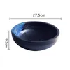 Bowls Retro Japanese Ceramic Shallow Bowl Large Noodle Dish Soup Creative Household Thick And Durable