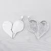 Pendant Necklaces 2 X Tibetan Silver Large Plated Metal Heart Charm For Necklace Jewelry Making Accessories 70x62mm