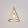 Pendant Lamps Style Wooden Chandelier Corridor Porch Single Head Dining Lamp Small Japanese Cross Border Nordic