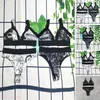 2021 Kobiet Bras Sets Bikini Bikini Summer Woman Letter Prints Drink Swimsuit Sexy Fashion Szybkie odzież Push Up Dojrzałe opakowanie na plażę bez tyłu