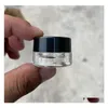 Packing Bottles 500 X 3G Traval Small Cream Make Up Glass Jar With Black Lids White Pe Pad 3Cc 1/10Oz Cosmetic Packaging Drop Delive Dhkah