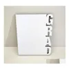 Frames And Mouldings Grad Woodiness Sublimation Blank Mdf Diy P O Frame Three Nsional Slate Letter Shape Laser Cutting Home Drop Del Dh81F