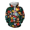 Herren Hoodies Jumeast 3D Floral Bedruckte Blätter Männer Vintage 90er Jahre Y2K Harajuku Mode Kapuzenpullover Cottagecore Jugend Glatte Kleidung