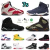 7 Jumpman 7s chaussures de basket-ball pour hommes Olive Quai 54 Trophy Room Afrobeats Chambray Citrus Hare Oregon Ducks Patent Leather Pantone Ray Allen baskets de sport pour hommes